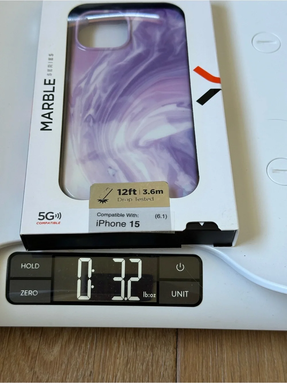 New xBase Marble Series Purple iPhone 15 or 6.1” Case purple swirl
